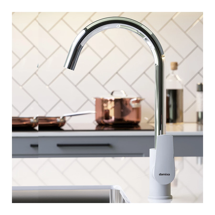 Смеситель Damixa Origin Balance для кухни белый 790730000