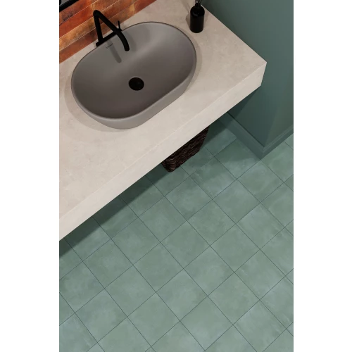 Керамогранит Smile Tile Cонcепт Ментол / Concept Mentol матовый мятный 11057507 20x20 см