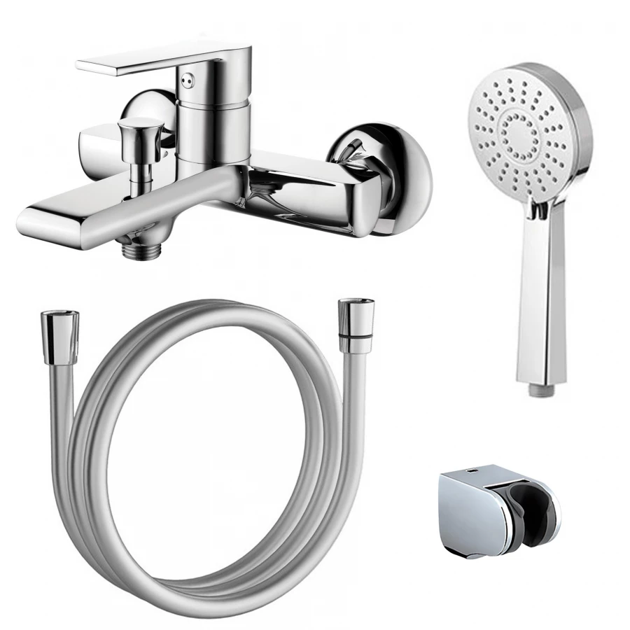 Смеситель для ванны Azario Faro с ручным душем керамический картридж хром AZ-PS23459C