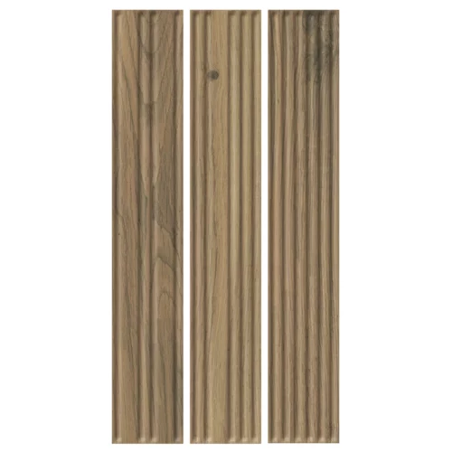 Плитка фасадная Ceramika Paradyz Carrizo Wood Elewacja Struktura Stripes Mix Mat 40x6,6 см