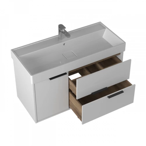 Тумба консольная Briz Сохо глянцевая белая 100 см