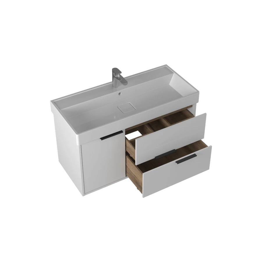 Тумба консольная Briz Сохо глянцевая белая 100 см