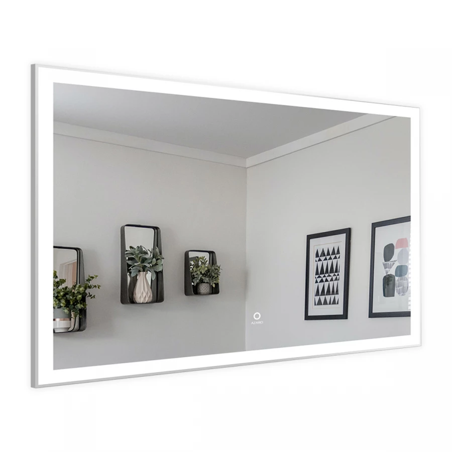 Зеркало Azario Havana сенсорный выключатель с функцией диммера алюминиевая рамка AZ-Z-080-1CS 100х70 см