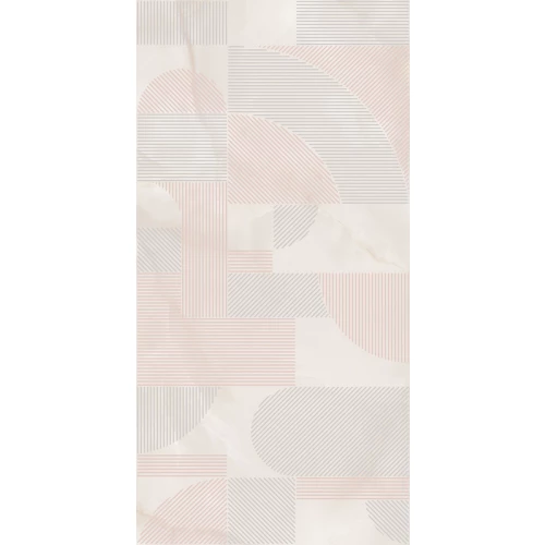 Плитка настенная Kerama Marazzi Сен-Тропе Декор глянцевая розовая KMD3STA105BR 119,5х60 см