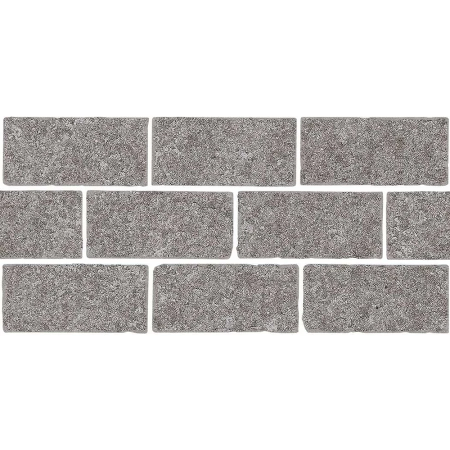 Бордюр Kerama Marazzi Роверелла мозаичный матовый пепельный BR025T 34,5x14,7 см
