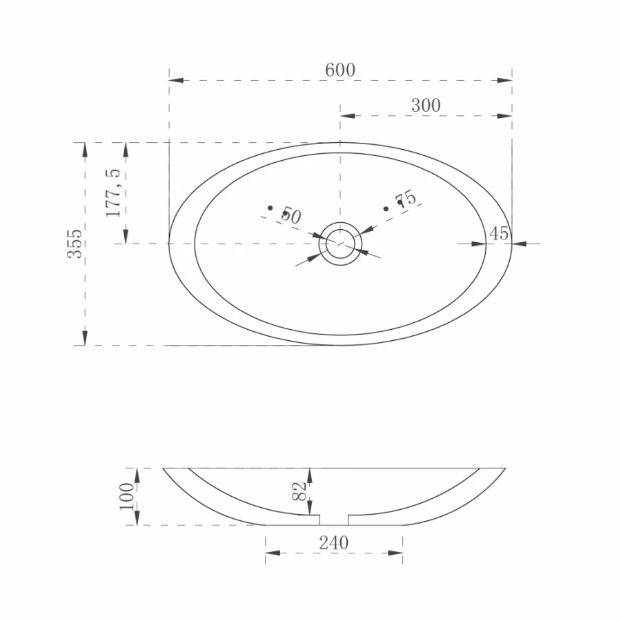 Раковина накладная прозрачная Abber Kristall оранжевая AT2810Topas