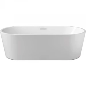 Ванна акриловая Aquatek Ово отдельностоящая в комплекте со сливом и ножками белый глянцевый AQ-99880 180х80 см