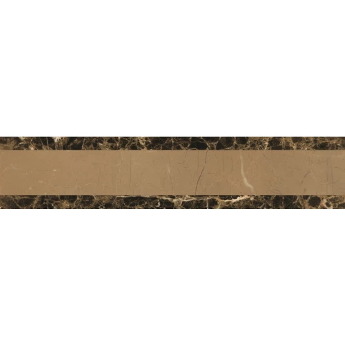 Плитка настенная Marmocer Waterjet 50 Border глянцевая коричневая PJD-SDPH050 76x16