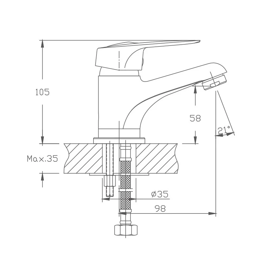 Смеситель для раковины Haiba HB1037