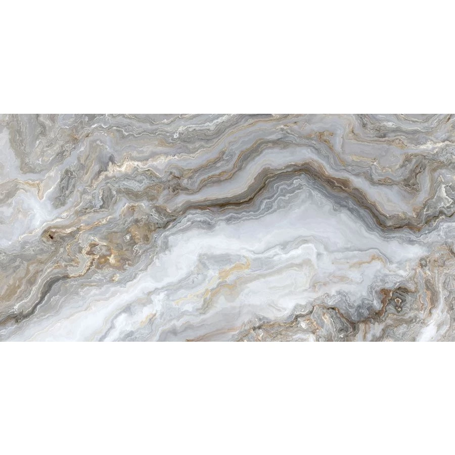 Керамогранит Neodom Luxury Arabesque Grey Polished глянцевый серый N20352 120x60 см