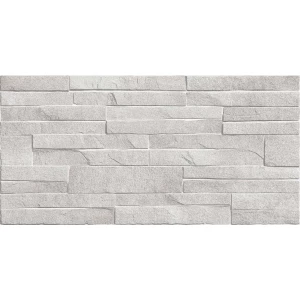 Плитка настенная Alma Ceramica Discover рельефная глянцевая серая TWU2550DCV14 50х24,9 см