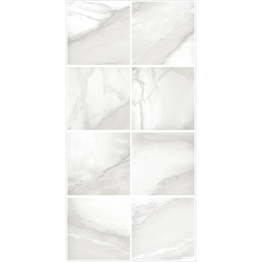 Керамический гранит глазурованный сатинированный Muzzi Alopex белый 60x60 см