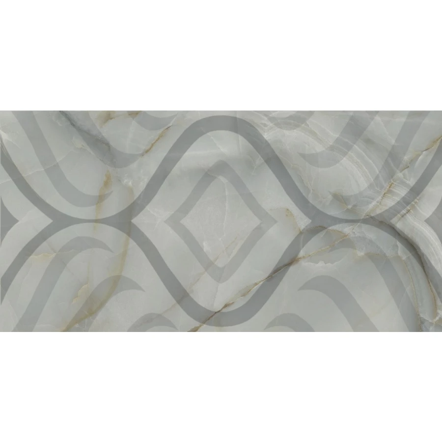 Плитка настенная Primavera Меоланс Декор светлый серый глянец TP3665H 60х30 см