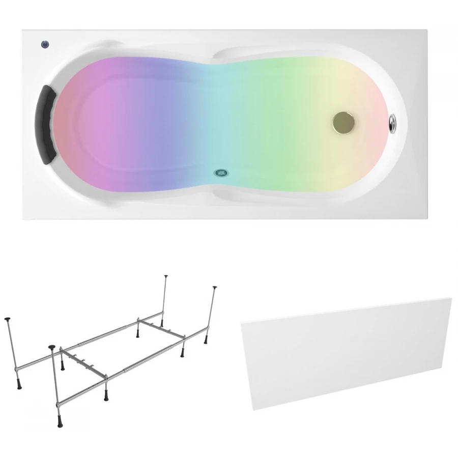 Акриловая ванна Lavinia Boho Easter Pro S4-3706005P универсальная (комплект 5 в 1) 150x70 см