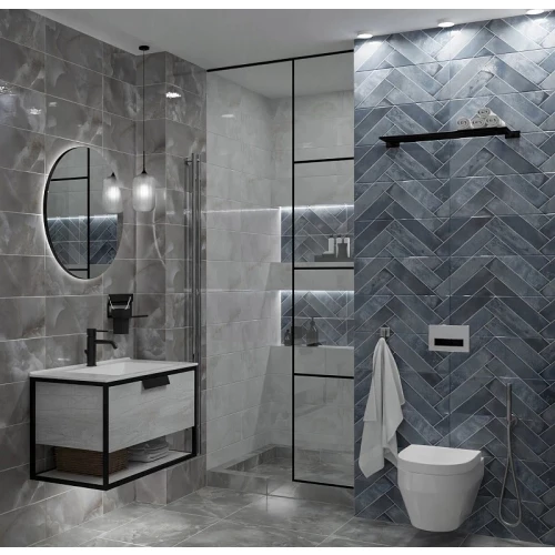 Плитка напольная Azori Талисман Луx Топаз / Talisman Lux Topaz матовая серая 00-00109769 42х42 см