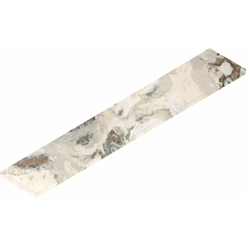 Ступень угловая левая из керамогранита Italon Магма Довер Тайгер пат светло-коричневая 620070002994 160х33 см