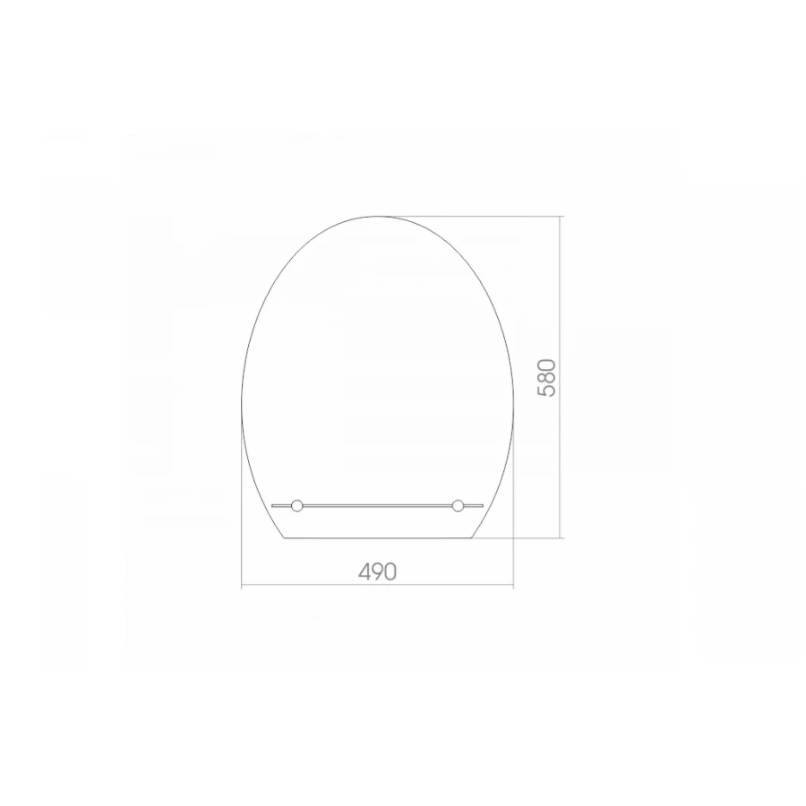 Зеркало без подсветки MixLine Уют 525474 49х58 см