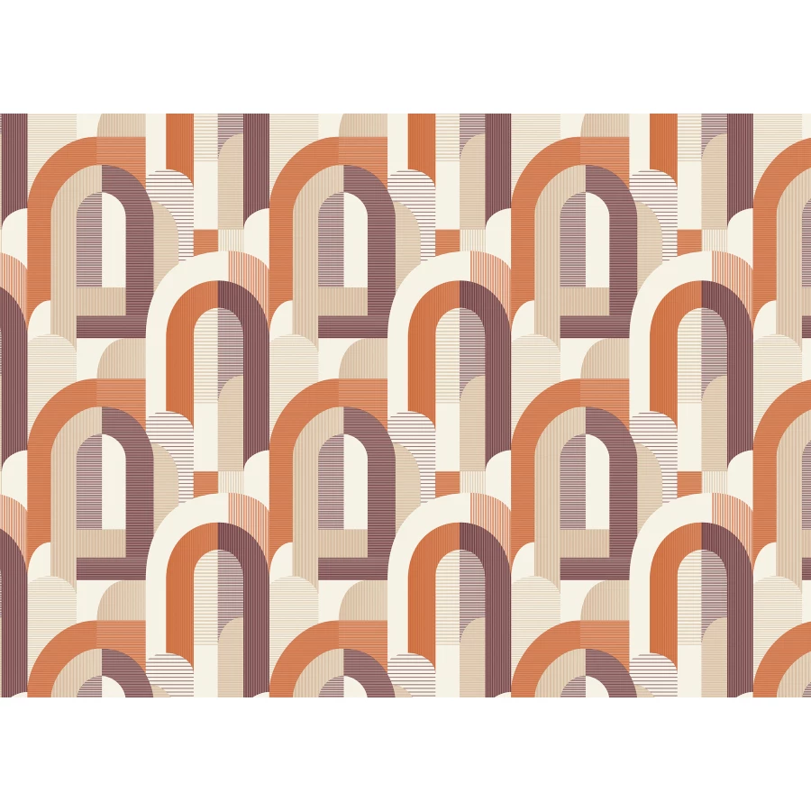 Обои флизелиновые Grandeco Maison оранжевые MN 3608 0,53х10,05 м