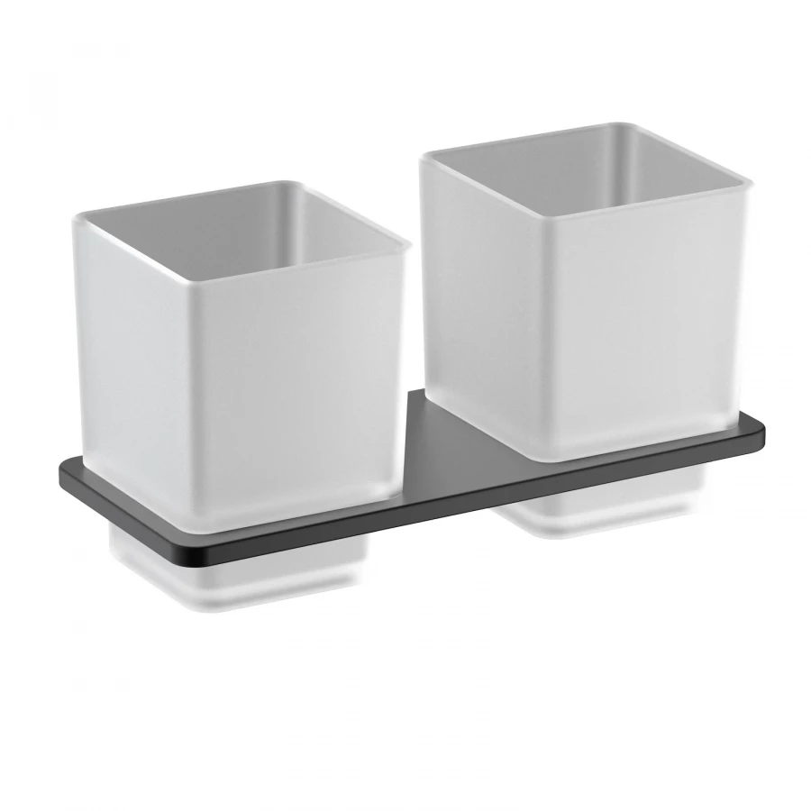 Стакан для зубных щеток Timo Torne двойной черный 43034/03