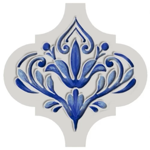 Плитка настенная Kerama Marazzi Арабески Майолика 3 Декор глянцевый синий VT/A318/65000 6,5х6,5 см