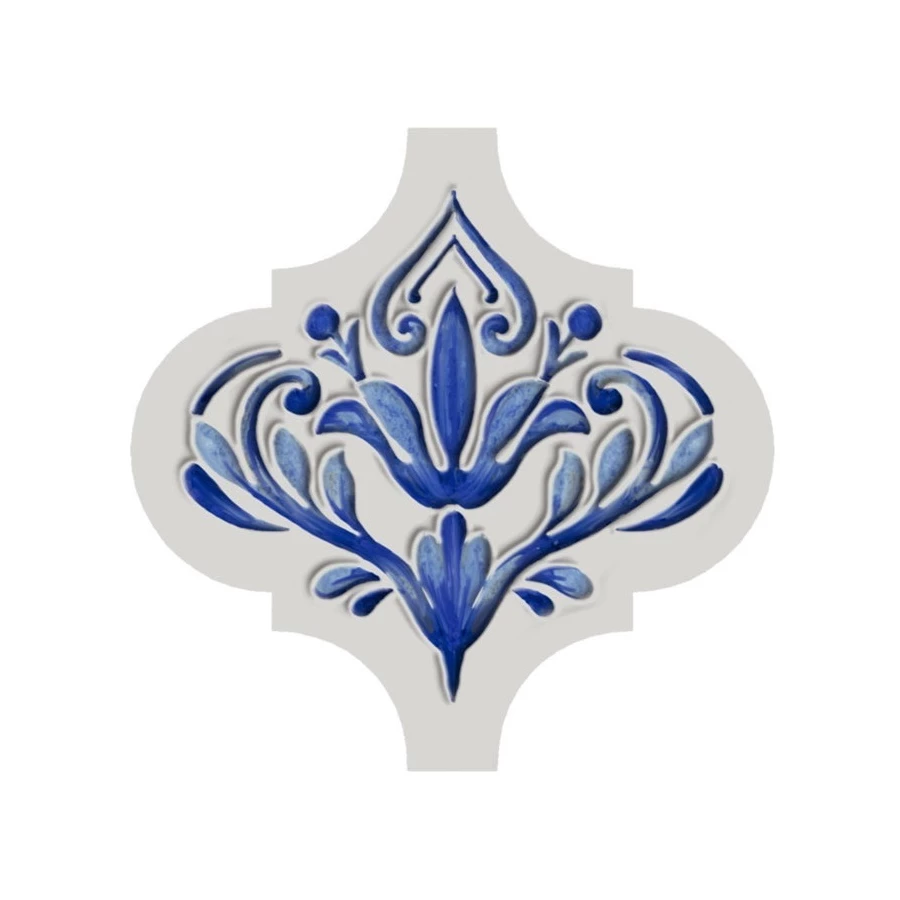 Плитка настенная Kerama Marazzi Арабески Майолика 3 Декор глянцевый синий VT/A318/65000 6,5х6,5 см