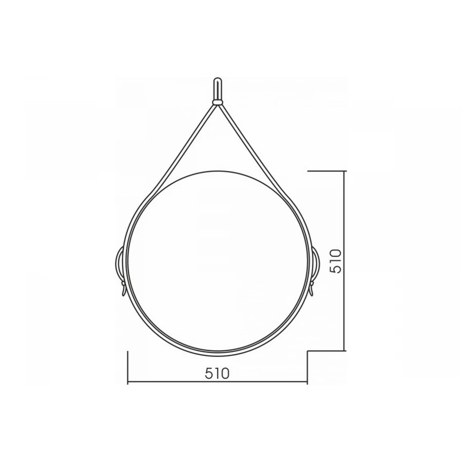 Зеркало Mixline Капитан D510 бесконтактный сенсор белая кожа светодиодная подсветка 547331 51х51 см
