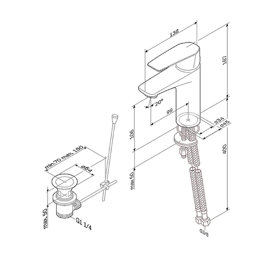 Смеситель для раковины Am Pm Gem F90A82100