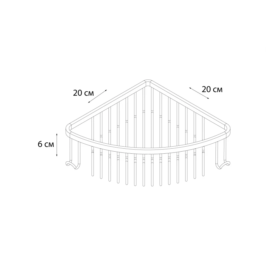 Полка Fixsen угловая одноэтажная FX-858-1