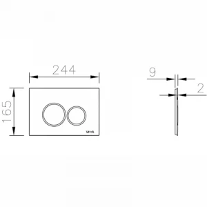 Панель смыва Vitra Origin хром 740-2480