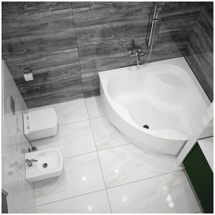 Акриловая ванна Lavinia Boho Aveo S1-3704015P универсальная (комплект 3 в 1) 150x150 см