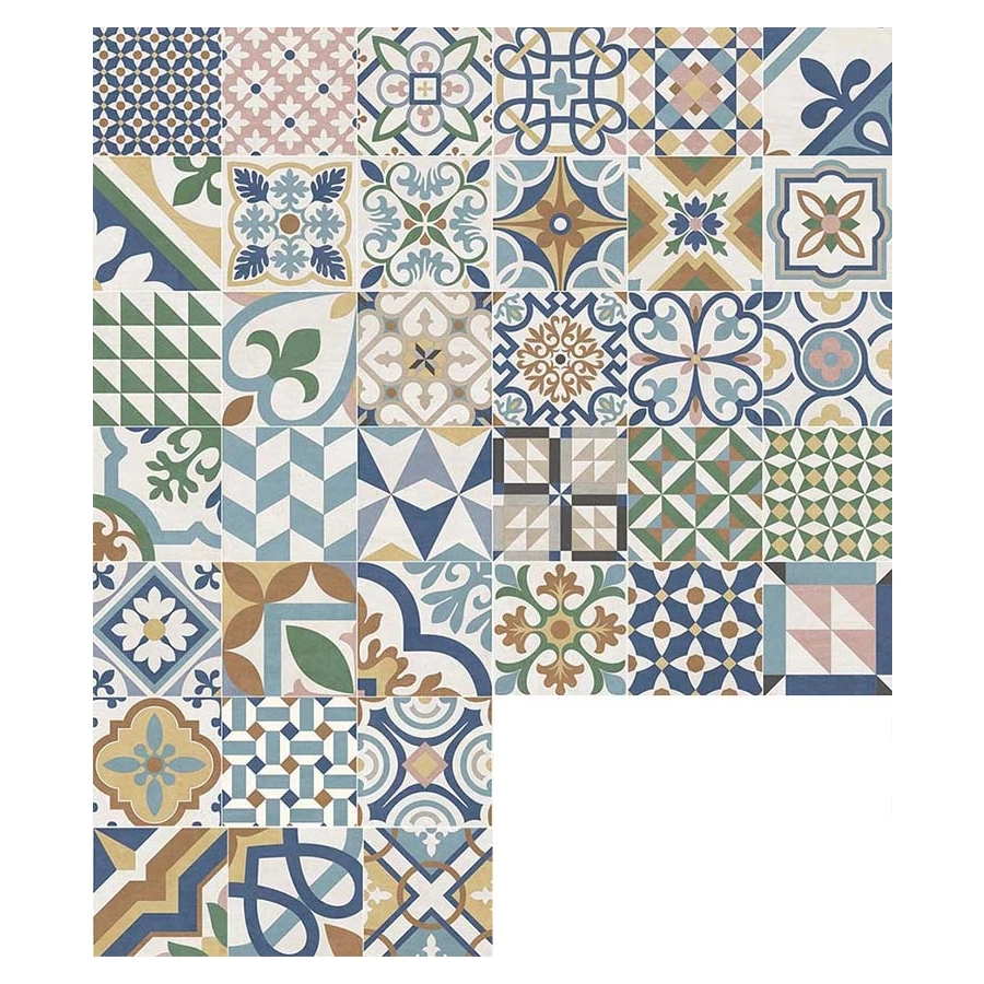 Керамогранит New Trend Design Art Mix 4 матовый многоцветный GP2020DMX55 20х20 см