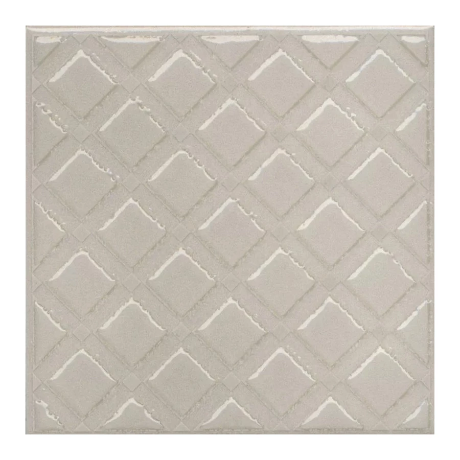 Плитка настенная Kerama Marazzi Бахия 1 Декор глянцевый светло-серый KMD3STA014GN 9,8x9,8 см