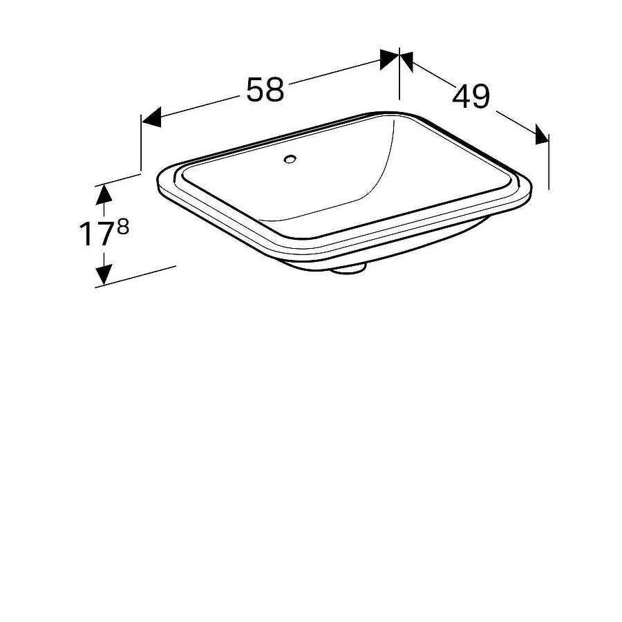 Раковина встраиваемая Geberit VariForm 500.764.01.2 58x49 см