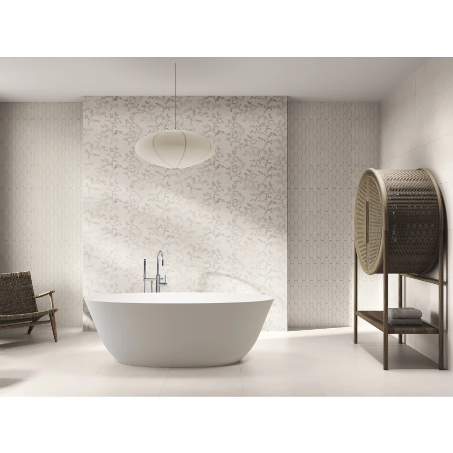 Плитка настенная Ape Ceramica Verse Kanik White Rect матовая белая A044658 120x40 см