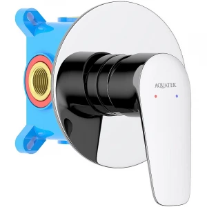 Смеситель Aquatek Бетта для душа внешняя и скрытая часть хром AQ1166CR
