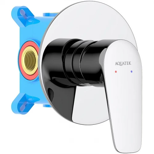 Смеситель Aquatek Бетта для душа внешняя и скрытая часть хром AQ1166CR