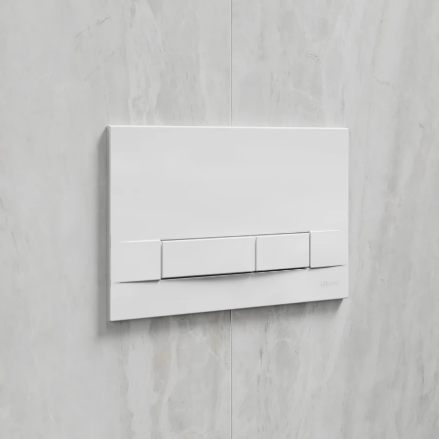 Кнопка смыва Lemark Bit для инсталляции механическая белый глянец 9804008