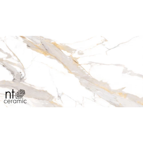 Керамогранит NT Ceramic Bright and Shiny Calacatta Light Grey Полированный NTT9121P 120х60 см