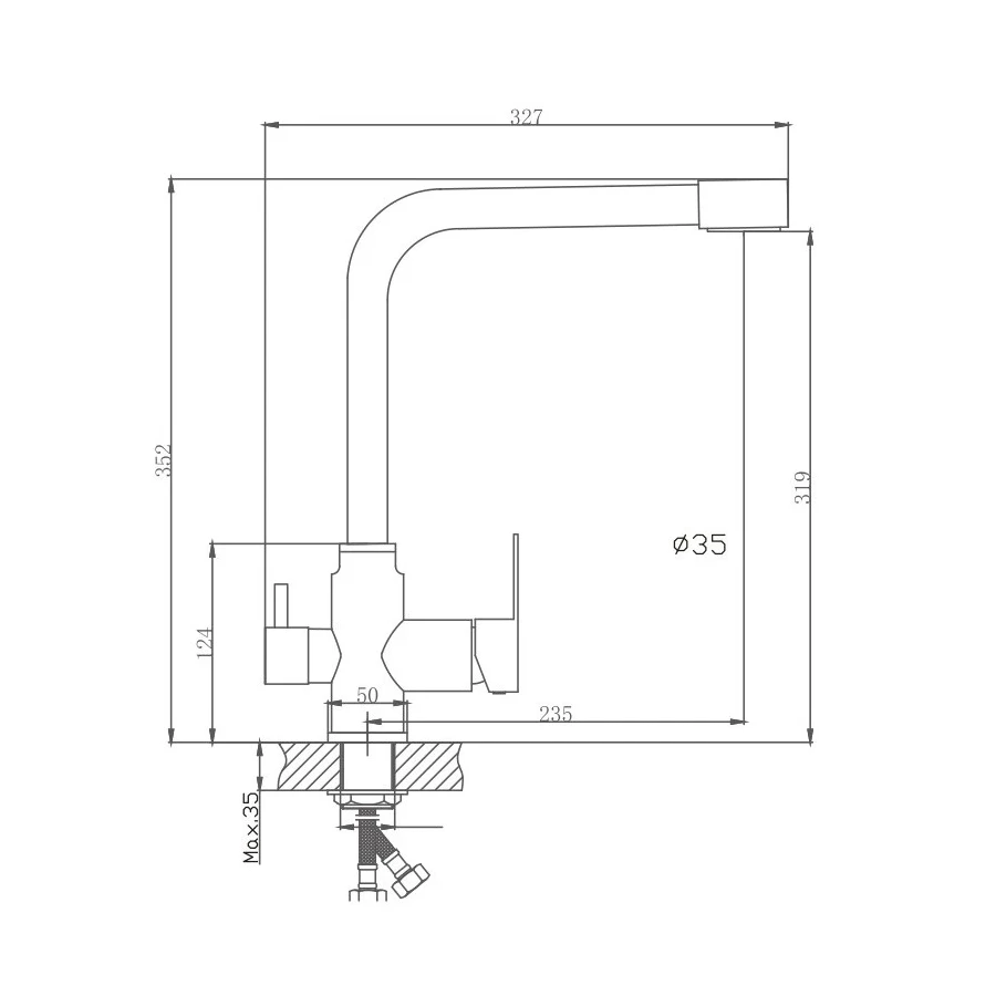 Смеситель для кухни Haiba HB76802