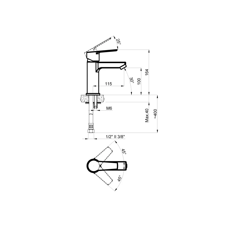 Смеситель для раковины Azario Enzo хром AZ-15714501