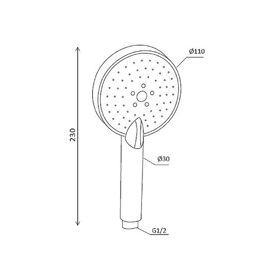 Душевая лейка Damixa Origin One 918100200