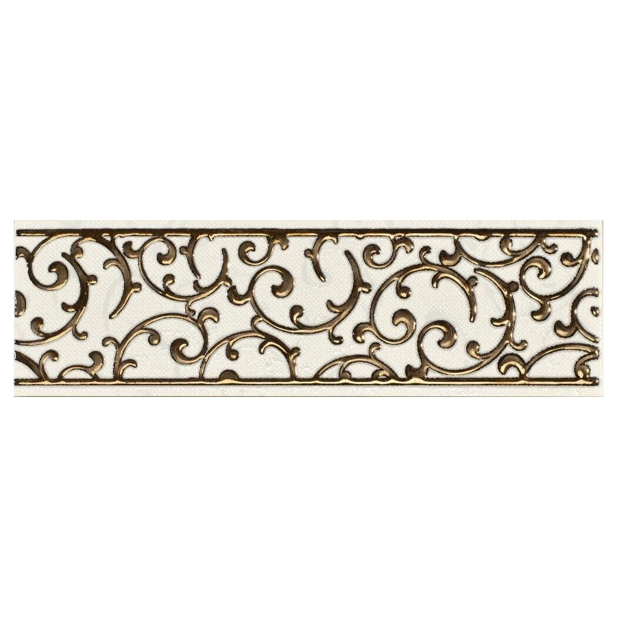 Бордюр Lasselsberger Ceramics Анастасия орнамент крем 1502-0603 25х7,5 