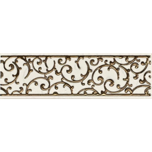Бордюр Lasselsberger Ceramics Анастасия орнамент крем 1502-0603 25х7,5 