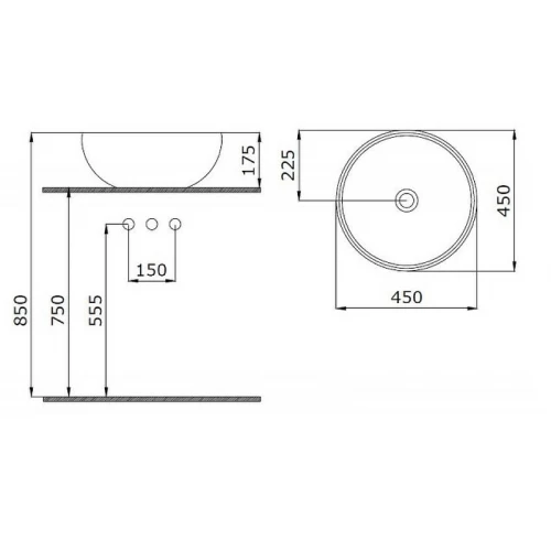 Раковина Bocchi Roma Vessel черная матовая 1119-004-0125 45 см
