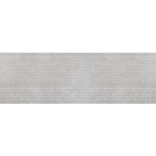 Плитка настенная Eurotile Ceramica Лимеренс / Limerence рельефная матовая серая 981 100x32,5 см