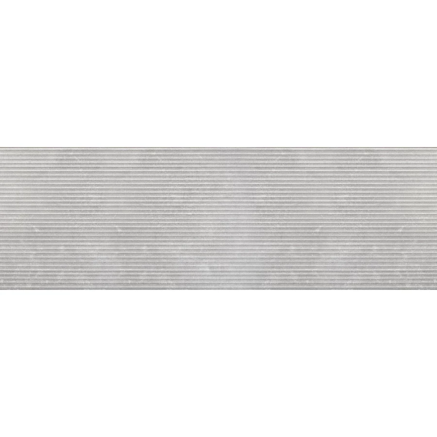 Плитка настенная Eurotile Ceramica Лимеренс / Limerence рельефная матовая серая 981 100x32,5 см