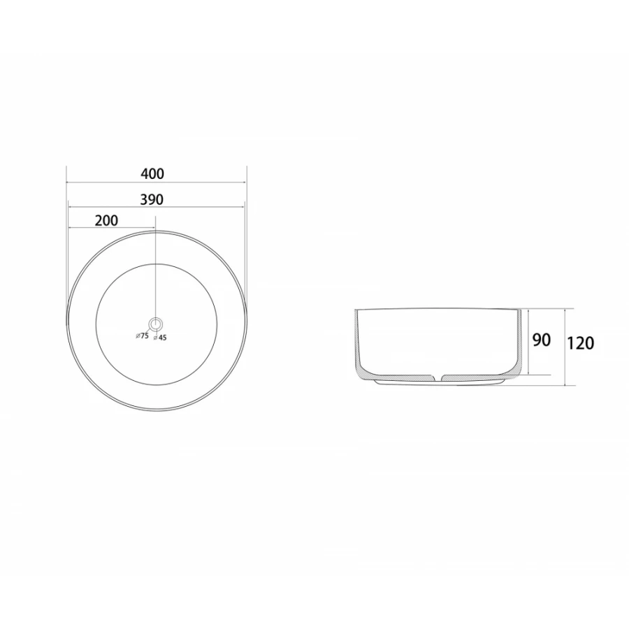 Раковина накладная Abber Bequem золото AC2109GG