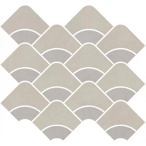 Плитка настенная Kerama Marazzi Таделакт Декор наборный обрезной матовый серый бежевый KMD2HID007BR 30x28 см