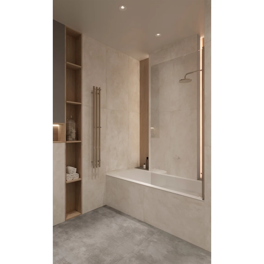 Керамогранит Arcadia Ceramica Cementum Bianco Matt матовый светло-бежевый RT7002-A 120х60 см