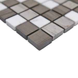 Мозаика Bonaparte Каменная мозаика Alamosa-20 Pol 20х20 серая 30,5х30,5 см